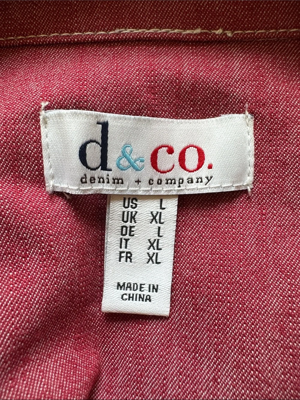d&co. Women's Crimson Denim Jacket